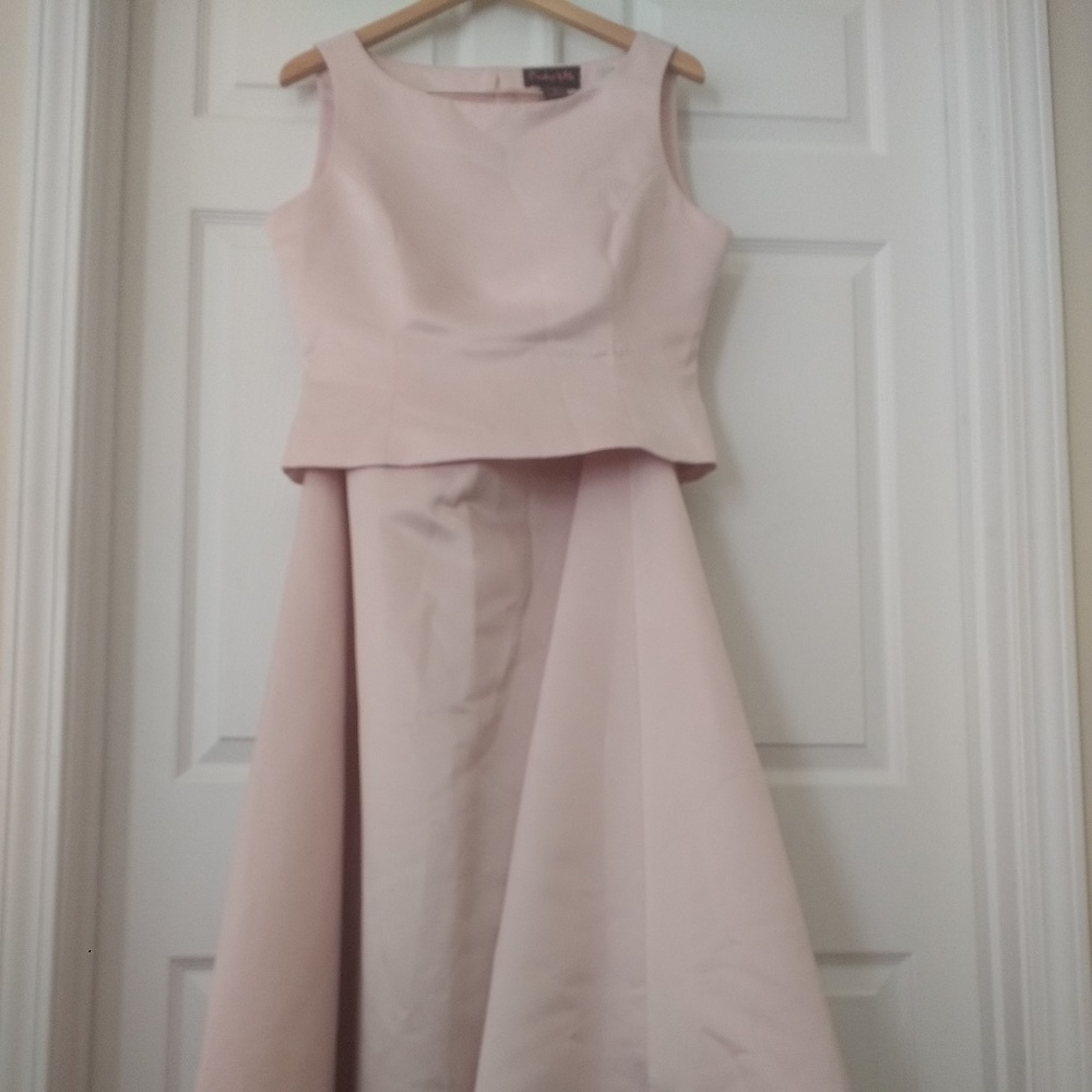2-piece baby pink formal with scarf, wore once
